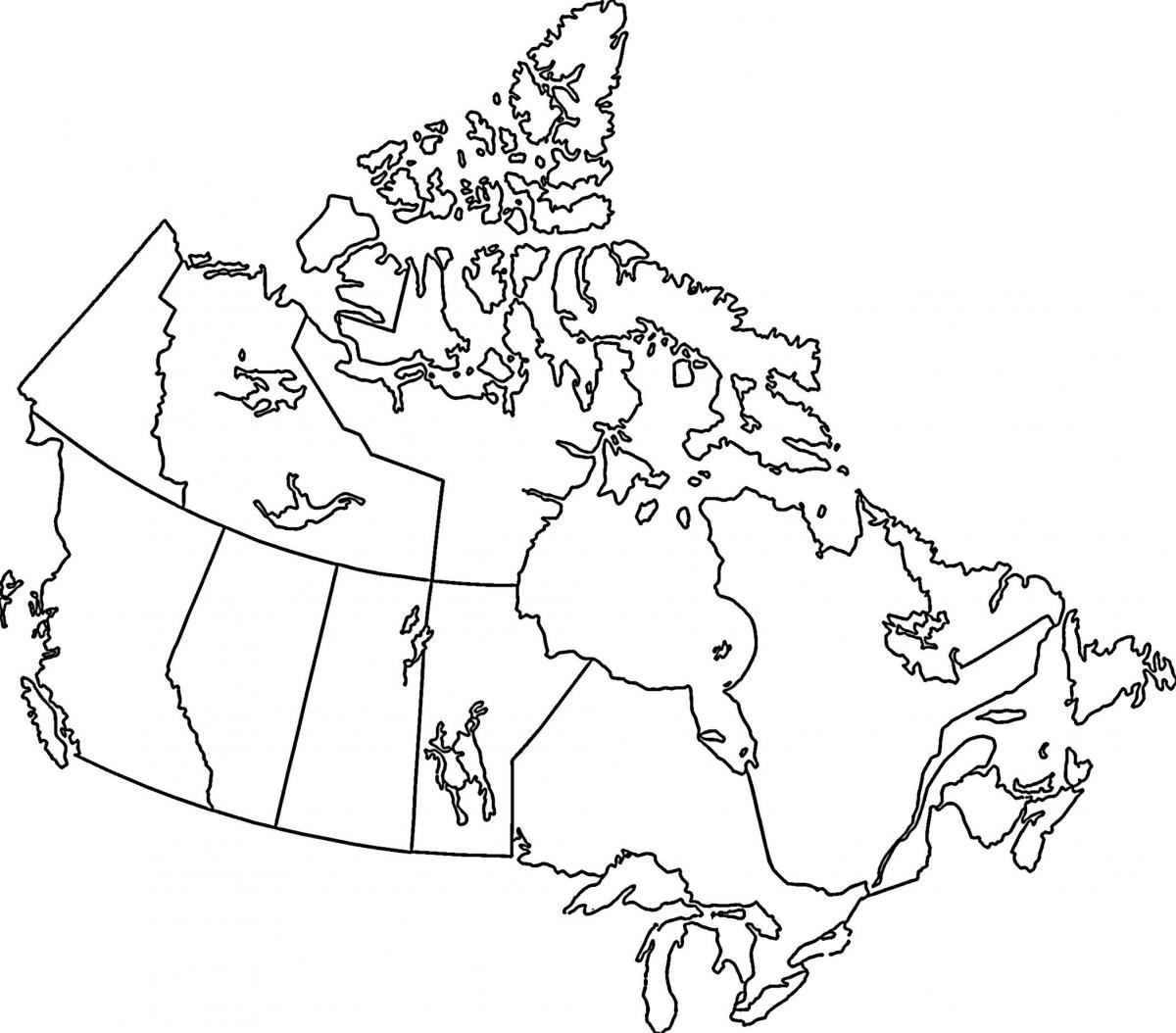 خريطة كندا فارغة