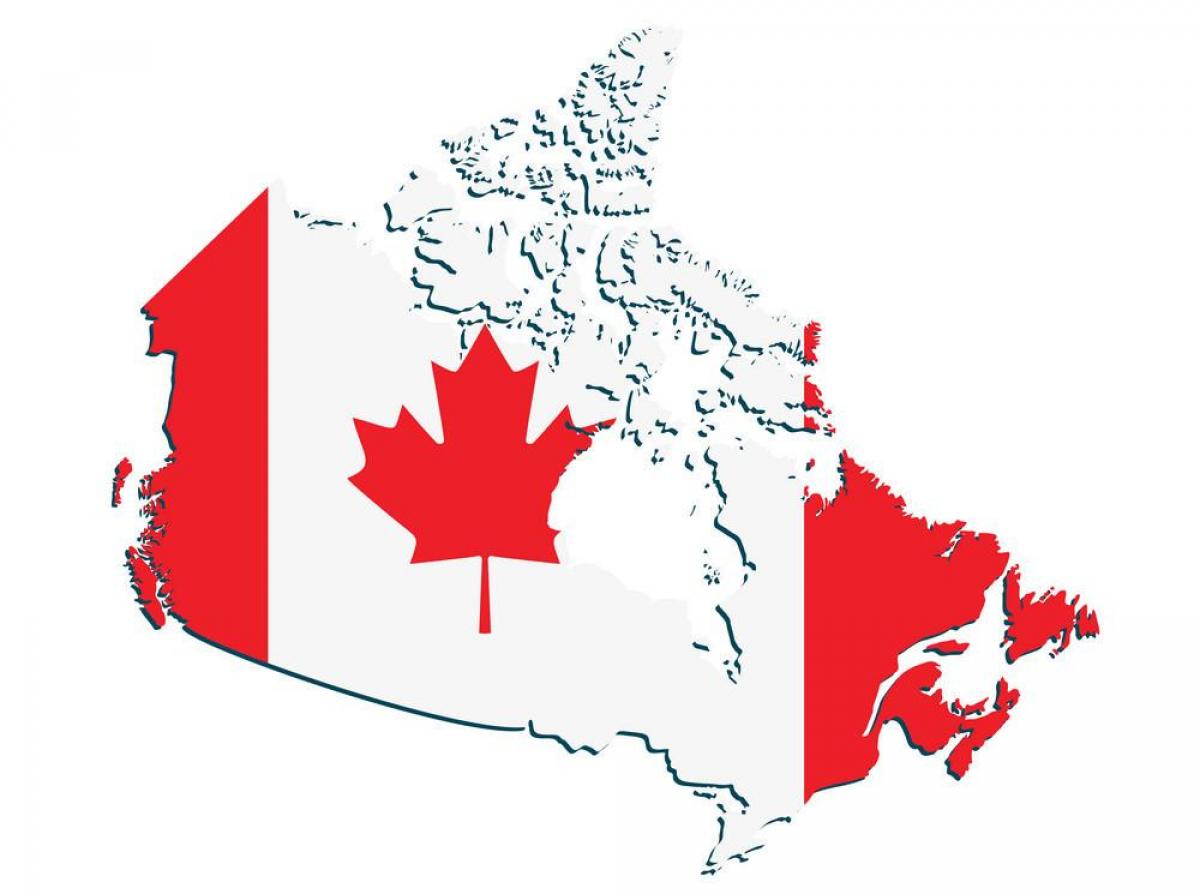 خريطة كندا العلم