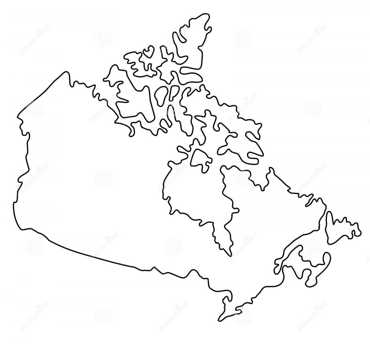 خريطة ملامح كندا
