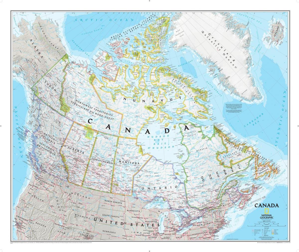 خريطة مناطق كندا