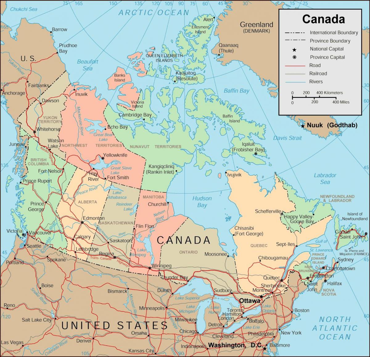خريطة قيادة كندا