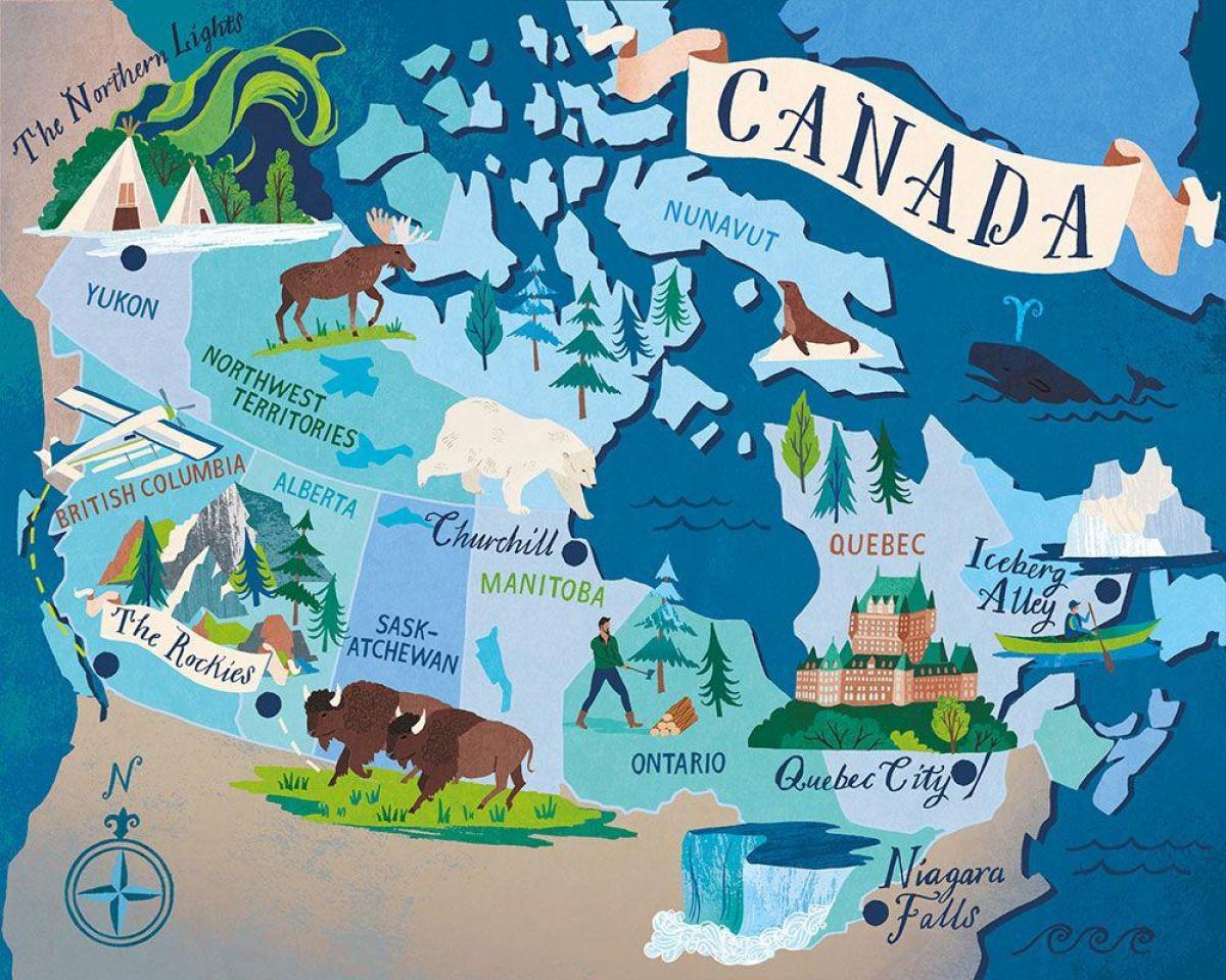 خريطة السفر في كندا
